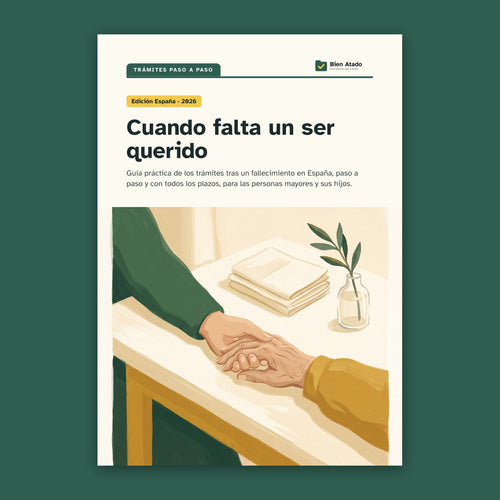 Cuando falta un ser querido: portada de la guía